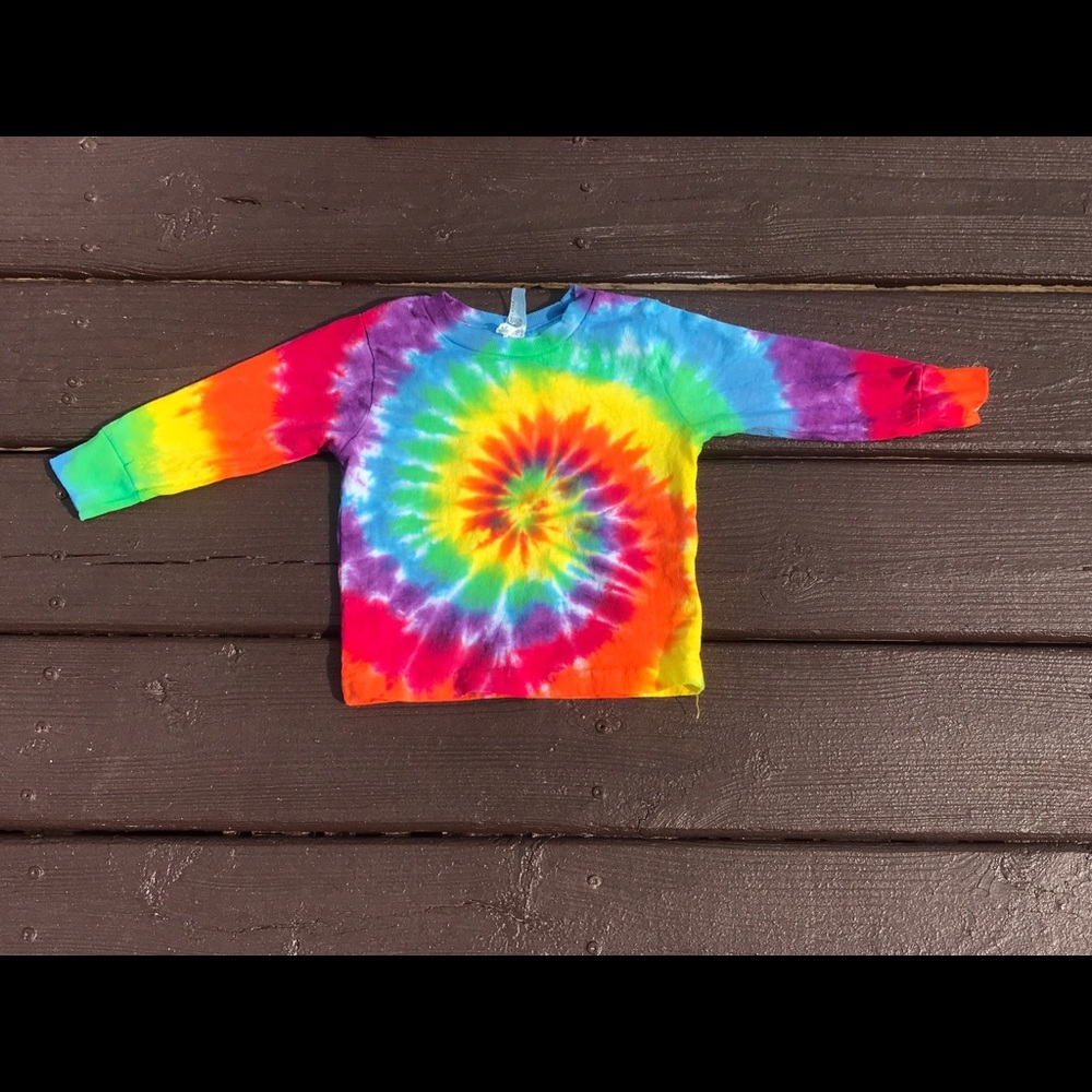 Long sleeve kids tie-dye T-shirt